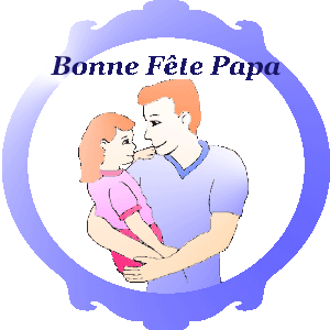 Gif animé bonne fête papa calin